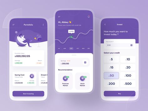 Investment & Mutual Funds App 💰 by Fikar Hanif Federal Bank, Tablet Apps, Investment App, Mobile Design Inspiration, Investing Apps, Mobile Application Design, Mobile App Design Inspiration, Mutual Fund, Mutual Funds