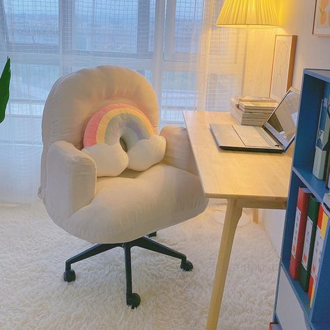 Study Chairs Modern, Cute Study Chair, Cool Desk Chair, Study Chair Design Modern, Sillas Aesthetic, Aesthetic Office Chair, Aesthetic Desk Chair, Cute Desk Chairs, Simple Office Furniture