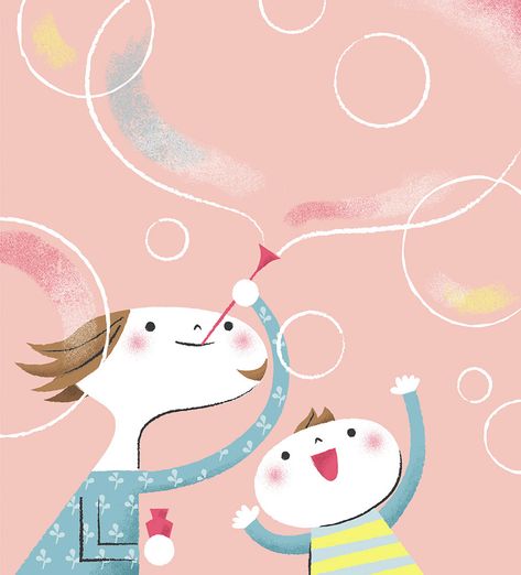 Blow Bubbles Illustration, Soap Bubbles Illustration, Bubble Illustration Design, Blowing Bubbles Illustration, Blowing Bubbles Drawing, Bubbles Illustration, Bubble Illustration, Blow Bubbles, Bubble Drawing