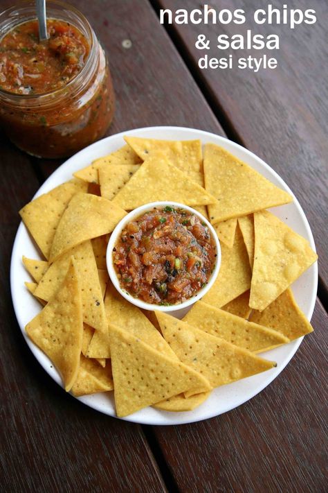 tortilla chips recipe Nachos Chips Recipe, Salsa Sauce Recipe, Nacho Chips Recipe, Salsa Dip Recipe, Nachos Chips, Mexican Chips, Tortilla Chips Recipe, Chip Recipe, Tortilla Chip Recipe