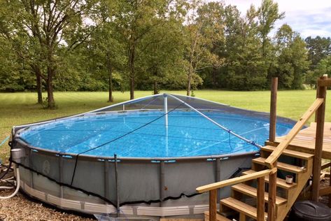 Above Ground Pool Cover, Pool Diy, Cheap Pool, Outdoor Pool Area, Pool Hacks, Above Ground Pool Ideas, Ground Pool Ideas, Small Yards, Tons Of Money