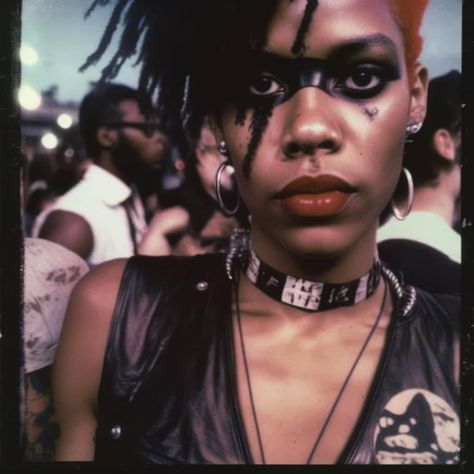 Eric DONTÈ 🧸 on Twitter: "WOOOWWW 90’s polaroids of late 90’s black heavy metal/goth girls that never existed, hanging at a heavy metal concert that never existed - completely created by an AI art app 🖤 by fallon fox … hard to believe these aren’t real people https://t.co/fXvjAVpgQi" / Twitter Heavy Metal Makeup, Metal Makeup, Metal Concert, Goth 90s, Metal Goth, Art App, Black Punks, Art Apps, Anime Warrior