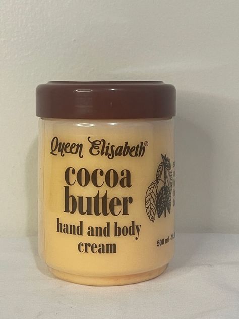 Queen Elisabeth Cocoa butter hand and body cream soothes and softens hands, face and body 500ml- 16.90 oz Cocoa Butter Cream, Queen Elisabeth, Shower Skin Care, Remove Dark Spots, Cocoa Butter, Dark Spots, Body Cream, Face And Body, Butter Cream