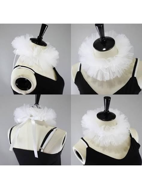 Clown Ruffle Collar, Clown Costume Women, Black And White Clown, 1920s Themed Party, Costume Clown, Clown Cosplay, Clown Collar, Clown Accessories, Clown Dress