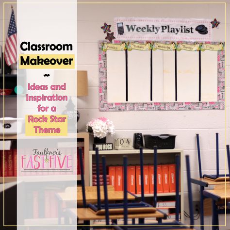 TRANSFORM YOUR CLASSROOM WITH A ROCK STAR MAKEOVER

https://juliefaulknersblog.com/rock-star-classroom-makeover/ Star Themed Classroom, Rock Star Theme, Burlap Valance, Stars Classroom, Hallway Makeover, Star Theme, Classroom Makeover, Vintage Burlap, Chalkboard Print