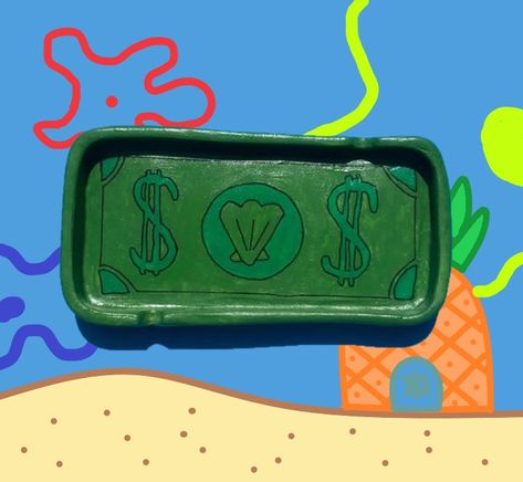 Ash Trey Ideas Clay, Air Dry Clay Rolling Tray Diy, Clay Ashtray Ideas Trippy, Spongebob Ashtray, Clay Rolling Tray Diy, Easy Clay Ideas For Beginners, Air Dry Clay Ash Tray, Rolling Tray Paint Ideas, Air Dry Clay Ashtray Diy