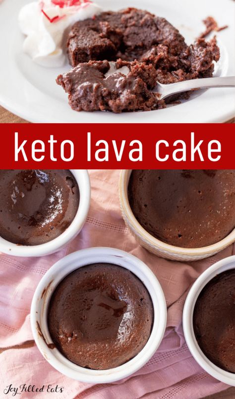 Keto Lava Cake - Low Carb, Sugar-Free, Gluten-Free, Grain-Free, THM S Keto Lava Cake, Low Carb Treat, Keto And Gluten Free, Keto Mug Cake, Desserts Keto, Low Carb Treats, Lava Cake, Lchf Recipes, Low Carb Sweets