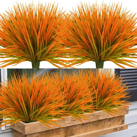 PRICES MAY VARY. Super Value Fall outdoor Set : A set of 40Pcs and each stem have 5 branches. The length of our fake grass is about 13.7". Each blade of grass is individual and can be slid up or down on the main stem to achieve varied heights UV Resistant Outdoor fall flowers : our artificial fall outdoor flower is weatherproof, waterproof, and sturdy, Featuring low maintenance and daily care, no watering, fertilizing or pruning Vibrantly Colored& Realistic looking: our faux fall leaf has a natu Outdoor Fall Decor Scarecrow, Fall Home Entrance Decor, Fall Flower Arrangements For Home Autumn, Tall Planters Front Door Fall Decor, Harvest Fall Decor, Fall Walkway Decor, Faux Fall Floral Arrangements Outdoor, Fake Pumpkins Outside, Fall Flower Decorations