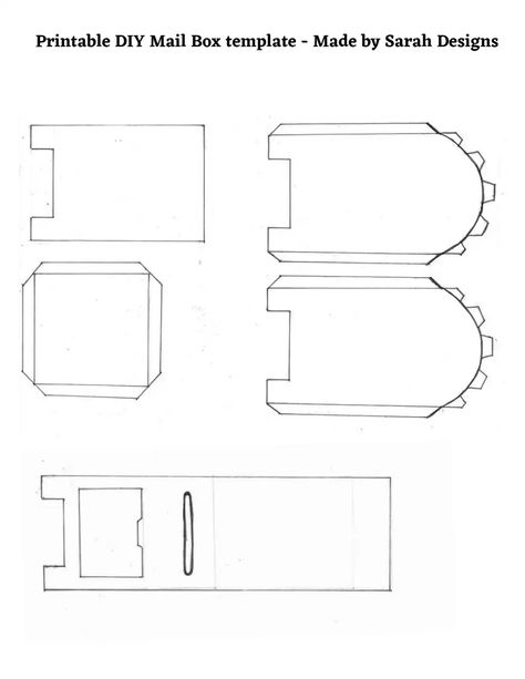 diy mail box template.pdf Mail Box Template, Diy Mail, Box Template, Mailbox