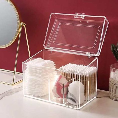 Beauty Blender Storage, Penyimpanan Makeup, Clear Makeup Organizer, Acrylic Organizer Makeup, Makeup Organization Vanity, Makeup Storage Box, Egg Storage, Storage Boxes With Lids, Makeup Room