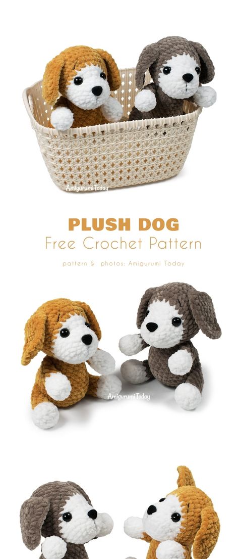 Little Puppy Free Crochet Patterns Crochet Dog Stuffed Animal Free Pattern, Easy Dog Amigurumi Free Pattern, Crochet Toys For Dogs Free Pattern, Crochet Dog Lovey Free Pattern, Loaf Dog Crochet Pattern Free, Mini Dog Crochet Pattern Free, No Sew Dog Crochet Pattern, Amigurumi Puppy Free Pattern, Small Cat Crochet Pattern Free