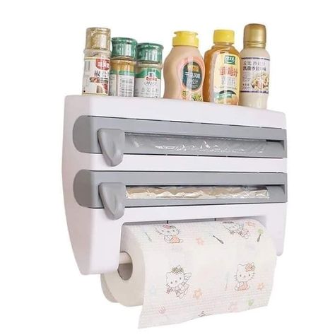 Foil Dispenser, Kitchen Foil, Kitchen Roll Holder, Wall Mount Rack, Spice Bottles, Kitchen Paper, Towel Dispenser, Tin Foil, Cling Film