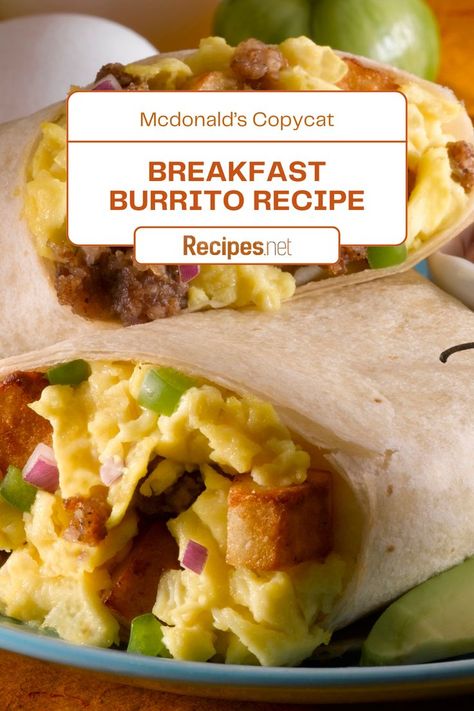 Breakfast Burrito - McDonald's Recipe Copycat Mcdonalds Copycat Recipes Breakfast, Copycat Restaurant Recipes Breakfast, Breakfast Burrito Sauce Recipe, Mcdonald Breakfast Burrito, Copycat Mcdonalds Breakfast Burrito, Breakfast Mcdonalds, Mcdonalds Breakfast Burritos, Burrito Sauce Recipe, Mcdonald’s Breakfast Burrito Copycat