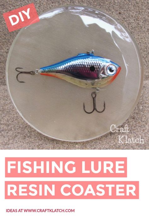 Fishing Lure Crafts, Manly Boyfriend, Resin Gifts For Men, Resin Coasters Ideas, Men Crafts, Fishing Crafts, Resin Tips, Coasters Resin, Diy Fishing Lures