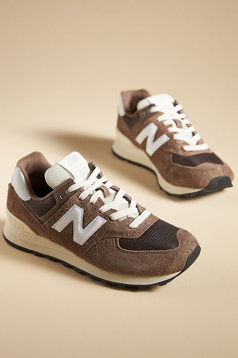 Best Fall Shoes, Brown Sneakers Women, Fall Shoes For Women, New Balance 574 Sneakers, Fall Sneakers, New Balance 574, Shoe Inspo, Everyday Shoes, Brown Sneakers