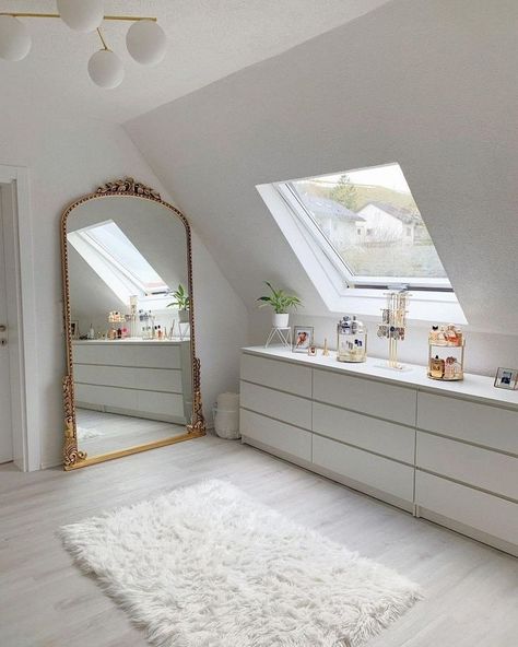 Attic Bedrooms, Loft Room, Attic Bedroom, Attic Rooms, Redecorate Bedroom, Dream Room Inspiration, Room Makeover Bedroom, Bedroom Loft, Room Makeover Inspiration