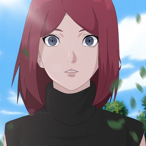 Fanart from a Naruto Oc Female Red Hair, Uzumaki Oc Girl, Kushina Uzumaki Fanart, Red Hair Naruto, Kunoichi Naruto Oc, Naruto Hair, Uzumaki Oc, Red Hair Anime Characters, Anime Red Hair