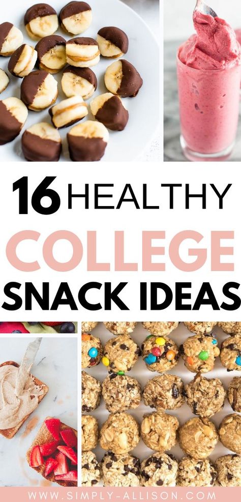 Well I wish I had these healthy college snack ideas when I was living in my dorm. These are the best snack ideas to buy that it’s really cheap. It’s easy and perfect for on the go. Number five is definitely my favorite packaged healthy college snack.#collegemeals #collegesnacks #dormfood College Snack Ideas, Healthy Dorm Food, Healthy College Snacks, Best Snack Ideas, College Snacks, Study Snacks, Dorm Food, Healthy College, Healthy Foods To Make