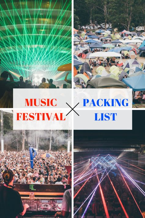 The Ultimate Music Festival Camping List Festival Camping List, Music Festival Camping List, Festival Camping Checklist, Festival Camping Essentials, Festival Checklist, Festival Survival Kit, Festival List, Music Festival Camping, Camping Festival