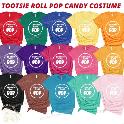 Tootsie Roll Costume, Team Halloween Costumes, School Halloween Costumes, Office Halloween Costumes, Tootsie Roll Pops, Group Holiday, Costume Unique, Sibling Costume, Youth Cheer