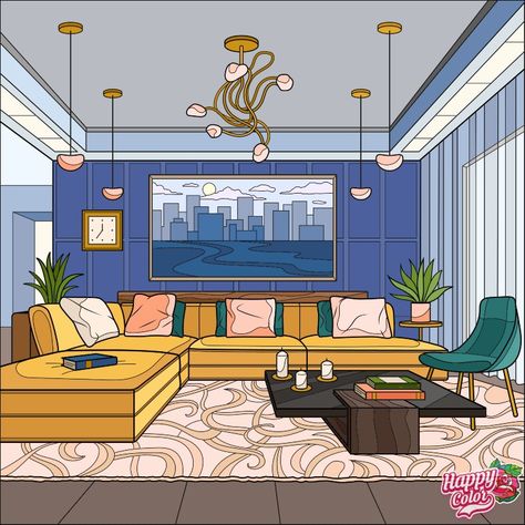 Point Perspective Room, One Point Perspective Room, Perspective Room, 2 Point Perspective, Two Point Perspective, Room Illustration, Interior Design Renderings, One Point Perspective, Living Room Warm