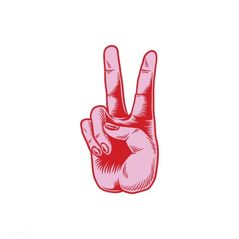 Illustration of victory hand sign | premium image by rawpixel.com Peace Sign Illustration, Pizza Station, Illustration Pop Art, Peace Sign Hand, Sign Illustration, Peace Illustration, Hand Images, Illustration Creative, Hand Sign