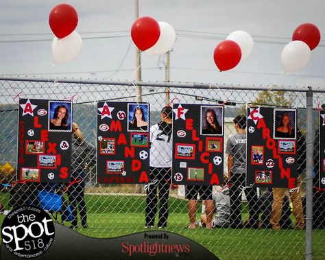 Senior Night Gift Ideas, Soccer Senior Night, Softball Posters, Soccer Banquet, Volleyball Senior Night, Basketball Senior Night, Senior Posters, Senior Night Posters, Football Banquet