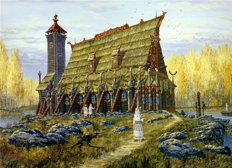 THE ART OF VSEVOLOD IVANOV – SOVEREIGN SONS OF HYPERBOREA Slavic Paganism, Slavic Mythology, Russian Painting, Russian History, Viking Art, Russian Art, Fantasy Landscape, Art Wallpaper, Vikings