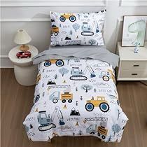 Toddler Boy Room Construction Theme, Toddler Construction Room, Construction Room For Boys, Boys Construction Room, Reversible Pillowcase, Construction Bedding, Construction Room, Toddler Comforter, Full Comforter Sets