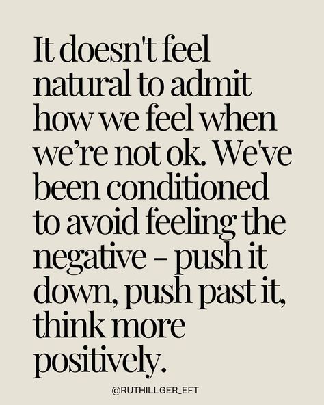 . I get asked this a lot. ⚡️ With EFT - you've got to meet yourself right where you're at to release the emotion from the body's energetic system. Otherwise, you're just playing whack-a-mole and will repeatedly tell yourself everything is ok which will either not work or it will last a few hours then you're back where you started. ⚡️ It doesn't feel natural to admit how we feel when it's not ok. Push it down, make it go away, ignore it, drown it out, plaster over it. ⚡️ We've been conditi... Everything Is Ok, Push It, Heads Up, Over It, Mole, To Meet, Meet You, Feelings, Quick Saves