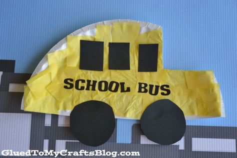 Paper Plate School Bus - Kid Craft School Bus Craft, Bus Craft, School Bus Crafts, Labor Day Crafts, Bus Crafts, School Kids Crafts, Back To School Crafts, School Craft, Crafts For Seniors