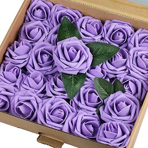 Vlovelife 50pcs Lavender Real Looking Fake Roses Artifici... https://smile.amazon.com/dp/B07B6NSZVW/ref=cm_sw_r_pi_dp_U_x_b6auBbKN6MM9T Diy Wedding Bouquets, Fake Roses, Diy Wedding Reception, Wrist Flowers, Unique Bouquet, Making A Bouquet, Bridal Shower Centerpieces, Foam Roses, Silk Flowers Wedding