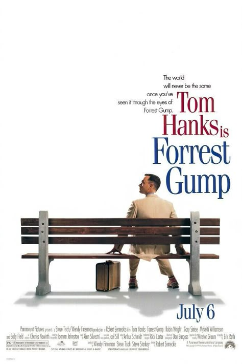 Forrest Gump - Movie Poster (Regular Style) (Size: 24" X 36") Tom Hanks Forrest Gump, Forrest Gump Movie, Robert Zemeckis, Forrest Gump 1994, Forest Gump, Beau Film, Film Netflix, Robin Wright, Arte Van Gogh