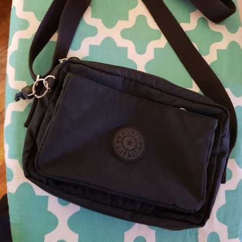 Kipling Mini Crossbody Bag  (Black) Black Messenger Bag Aesthetic, Cross Body Bag Aesthetic, Hermione Bag, Crossbody Bag Aesthetic, Kipling Crossbody Bag, Everyday Bag Essentials, Kipling Handbags, Mini Messenger Bag, Bag For School