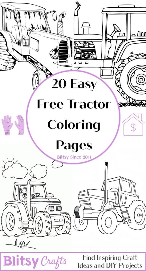 Tractor Quilt Block Pattern Free, Tractor Coloring Pages Free Printable, Tractor Crafts, Girly Coloring Pages, Tractor Quilt, Tractor Coloring Pages, Harry Potter Coloring Pages, Tractors For Kids, Farm Coloring Pages