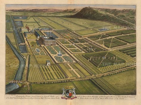 Chatsworth House & Gardens - England, United Kingdom - Capability Brown Capability Brown, Chatsworth House, House Gardens, Image Chat, Clash Of Clans, Baseball Field, Architecture Drawing, Country House, City Photo