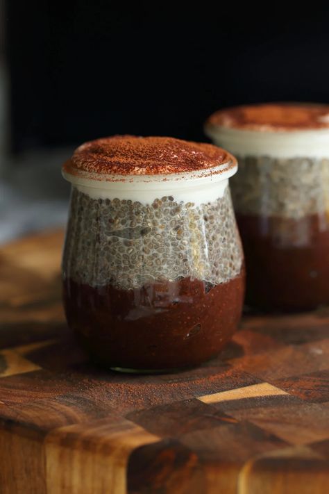 Chia Pudding Vegan, Whipped Coconut Cream, Mango Chia Pudding, Chocolate Chia Seed Pudding, Vegan Tiramisu, Vegan Richa, Chocolate Chia Pudding, Chia Seed Recipes, Chocolate Granola