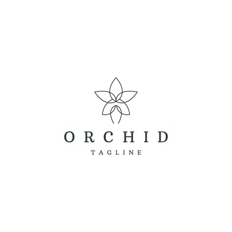 Orchid Logo Design Ideas, Orchid Flower Logo, Orchid Graphic Design, Orchid Branding, Orchid Logo Design, Orchid Vector, Encanto Decor, Logo Flor, Lotus Flower Logo Design