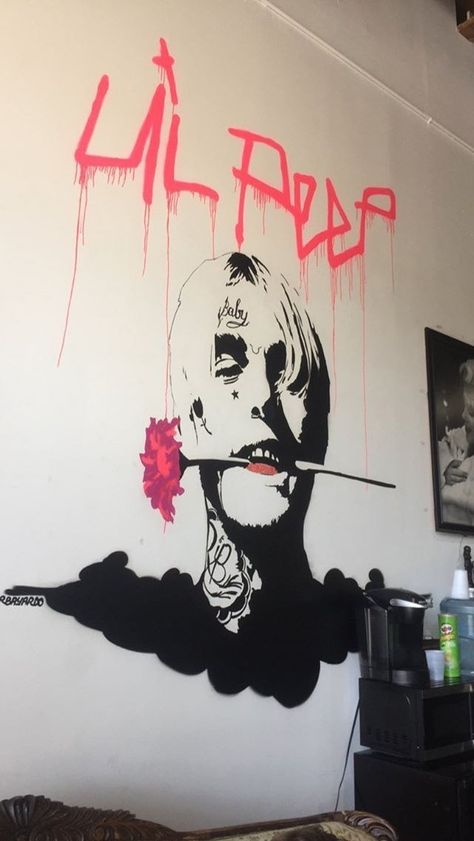 Lil Peep Drawing, Lil Peep Merch, Lil Peep Lyrics, Lil Peep Hellboy, Cry Of Fear, Whatsapp Wallpaper Cute, Drawing Reference Poses, My New Room, Music Art