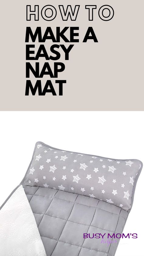 Photo of a gray nap mat with stars Diy Nap Mat With Pillow And Blanket, Nap Mat Sewing Pattern, Toddler Nap Mat Pattern, How To Make A Nap Mat, Daycare Nap Mats, Nap Mats Diy, Diy Nap Mats For Kids, Nap Mats For Kids Preschool, Diy Nap Mat