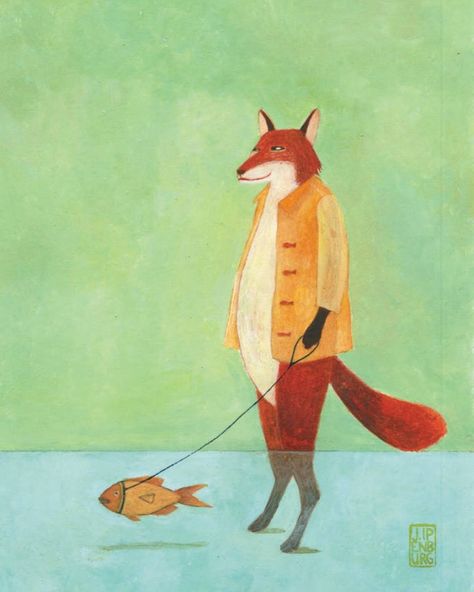 Janneke Ipenburg Illustration on Instagram: “I guess this was my first fox drawing (2018), the start of my fox addiction. Can't say I regret it! #fox #mrfox #foxdrawing…” Fox Illustration Drawing, Fox Walking, Fox Drawing, Fox Illustration, I Regret, Fish Illustration, Mr Fox, Pet Fish, Children’s Books