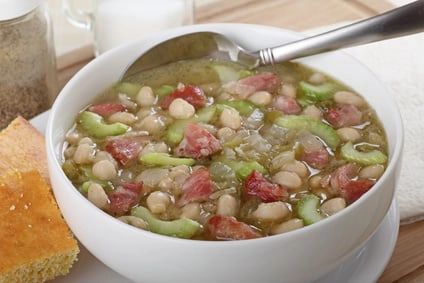 Recipes - Homemade Method Kansas Recipes, Recipes Beans, Portuguese Sausage, Ham And Bean, Navy Bean Soup, Sausage And Kale Soup, Kale Soup Recipes, Navy Beans, Fall Evening