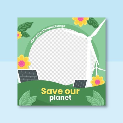 Flat climate change facebook frame for p... | Free Vector #Freepik #freevector #frame #facebook #social-media #nature Facebook Profile Frame Design Ideas, Facebook Frame Ideas, Pubmat Layout, School Newsletter Template Free, Pubmat Ideas, Abc Font, Facebook Frame, Graphic Design Posters Layout, Saving Animals