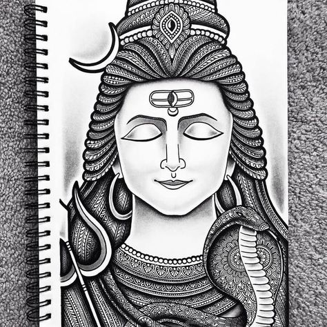 intricate and detailed mandala drawing New Mandala Art Design, Art Sketches Mandala, Art Images Drawings, Shiva Art Mandala, Mandala Art Of God, Shiva Mandala Art Drawing, New Mandala Art Drawing, Lord Shiva Mandala Art Easy, Pencil Art Drawings Sketches Creative Artworks