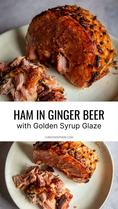 Beer Roast, Christmas Gammon Recipes, Baked Gammon, British Roast Dinner, Roast Gammon, Gammon Recipes, Christmas Ham Recipes, Roast Dinner Recipes, Ginger Beer Recipe