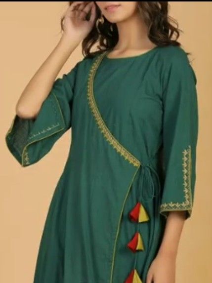 डिजाइनर कपड़े, Silk Kurti Designs, Indian Kurti Designs, Girls Dresses Sewing, Gotta Work, Hand Embroidery Dress, Kurta Style, Frock For Women, Kurti Designs Latest