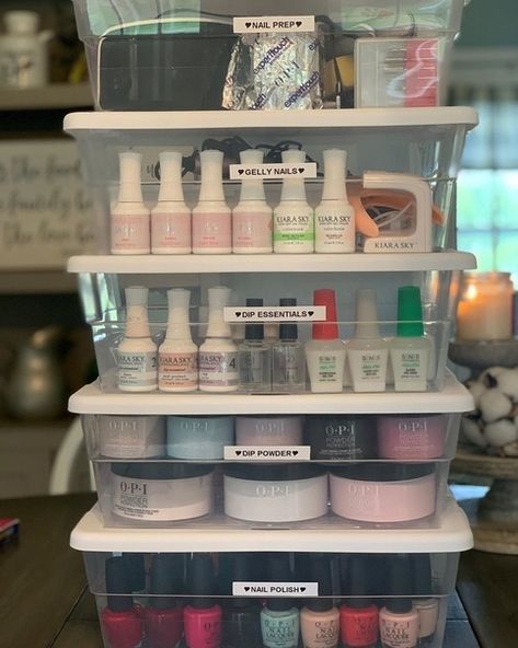 Dip Powder Organization, Nail Organization, Condo Decor, Dip Nail, Nail Prep, Condo Decorating, Nail Stuff, Dip Powder Nails, Dipped Nails