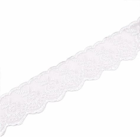 Amazon.com: 10yards Lace Edge Trim Ribbon, Floral Lace Ribbon Embroidered Applique Lace Trimming Fabric for Sewing, Clothing, Dress(White/10yards) White Elegant Tulle Fabric With Lace Trim, Cream Lace Trim Fabric For Wedding, Fitted White Tulle Fabric With Lace Trim, White Embroidered Fitted Fabric With Lace Trim, Delicate White Lace With Lace Trim, Applique Lace, Fabric For Sewing, Sewing Clothing, Embroidered Applique