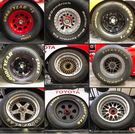 Selection of racing wheels with slicks Jdm Racing, Racing Car Design, Nascar Race, Datsun 240z, Rims For Cars, Racing Wheel, Car Ideas, Car Images, Lightning Mcqueen