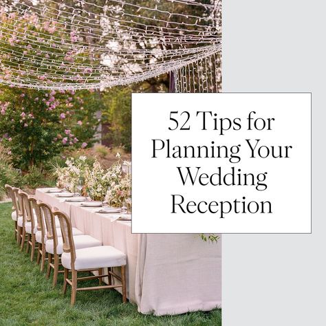 You might think that once you've planned your ceremony, preparing for the reception will be a piece of wedding cake. As exciting as the process can be, though, organizing the party portion of your wedding day requires a lot of work. With plenty of vendors, venues, menu selections, and décor ideas to choose from (and seating arrangements to consider!) the reception planning process requires collaboration, attention to detail, and lots of up-front preparation. Reception Planning, Wedding Reception Planning, Guest Books, Reception Ideas, Signature Drinks, Signature Cocktail, Planning Process, Planning Tips, Wedding Planning Tips